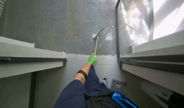 Sweeping office floor: egocentric robotics sample