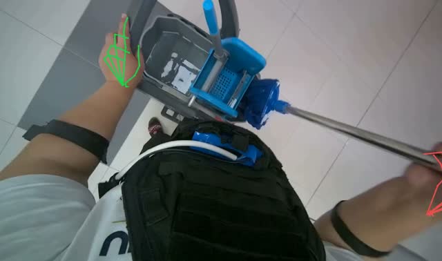 Mopping floor: egocentric robotics sample