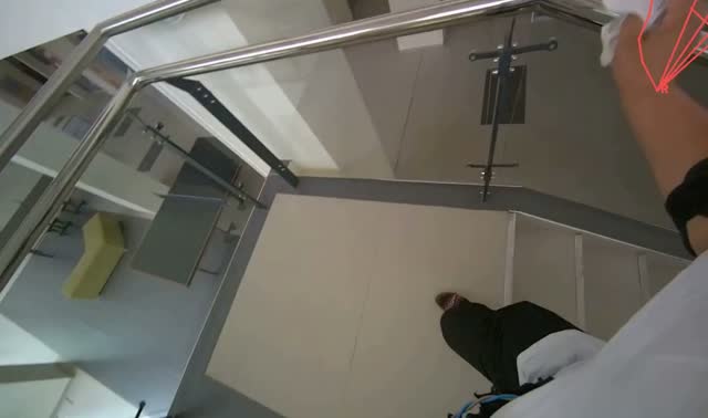 Wiping metal handrail: egocentric robotics sample