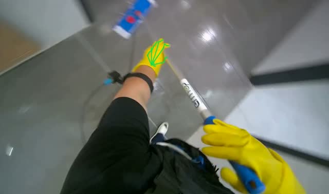 Mopping the floor: egocentric robotics sample