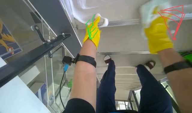 Cleaning underside of stairs: egocentric robotics sample