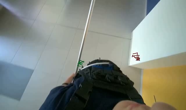 Wiping walls and pillars with cloth: egocentric robotics sample