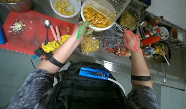 Preparing a bowl of french fries: egocentric robotics sample