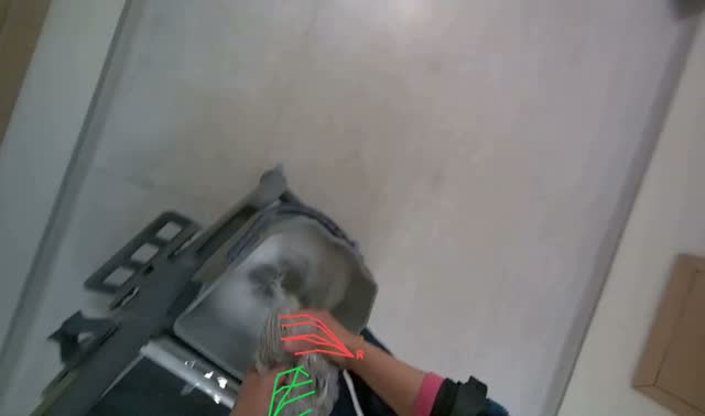 Preparing mop for cleaning: egocentric robotics sample