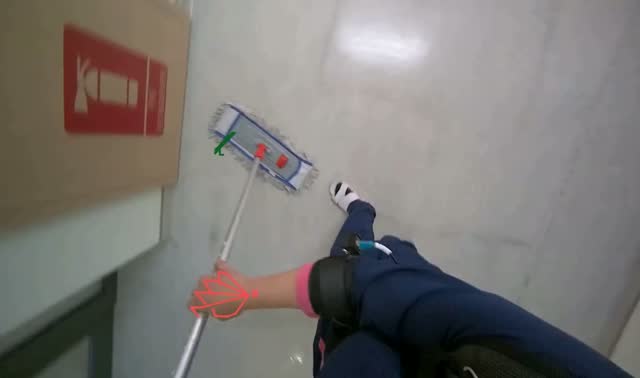 Mopping the floor: egocentric robotics sample