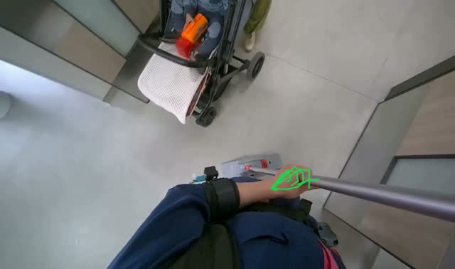 Preparing mop for cleaning: egocentric robotics sample