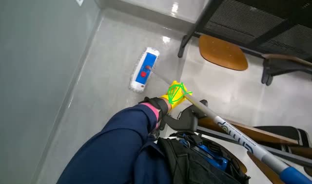 Mopping lecture hall floor: egocentric robotics sample