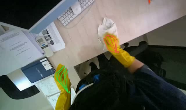Wiping office desk and equipment: egocentric robotics sample