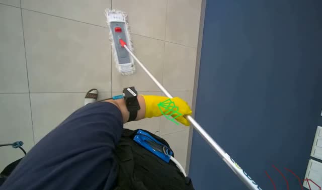 Mopping floor: egocentric robotics sample