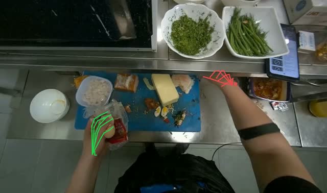Preparing ingredients on counter: egocentric robotics sample