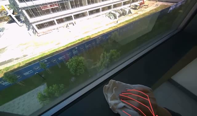Wiping window frame and sill: egocentric robotics sample