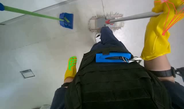 Mopping floor: egocentric robotics sample