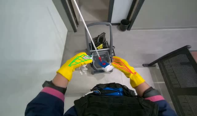 Wiping whiteboard: egocentric robotics sample