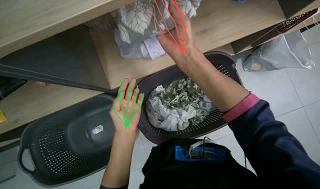 Folding and storing clothes: egocentric robotics sample