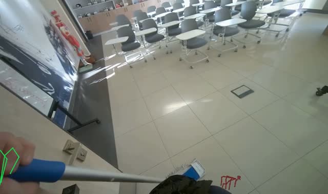 Mopping the room floor: egocentric robotics sample