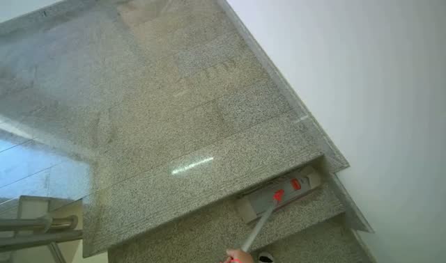 Mopping stairwell floor: egocentric robotics sample