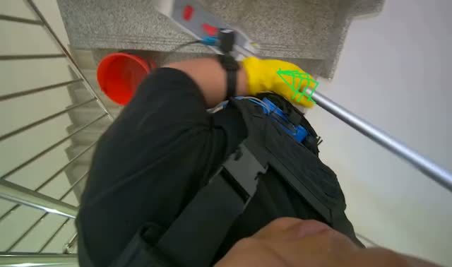 Cleaning staircase: egocentric robotics sample