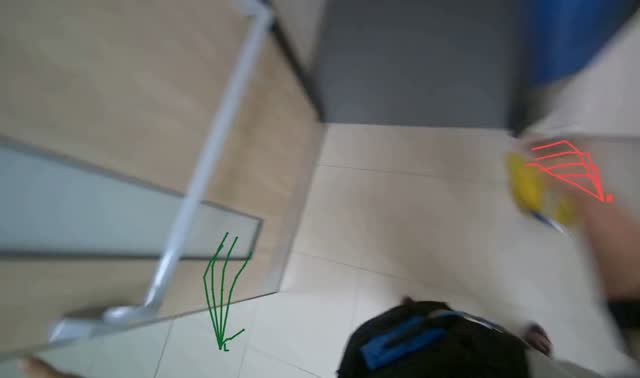 Mopping floor with string mop: egocentric robotics sample