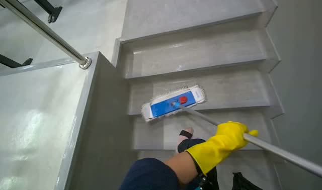 Mopping stairs: egocentric robotics sample