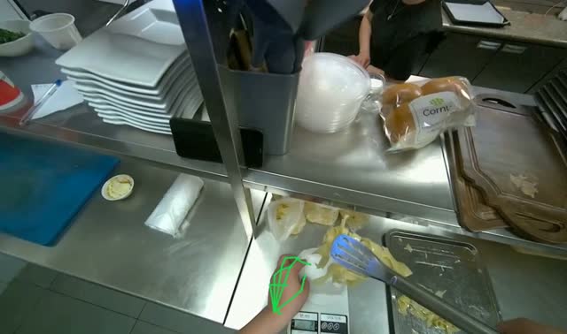 Weighing pasta into containers: egocentric robotics sample