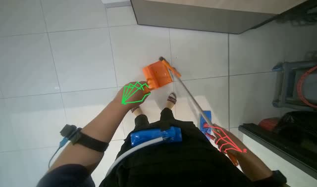 Sweeping office floor: egocentric robotics sample