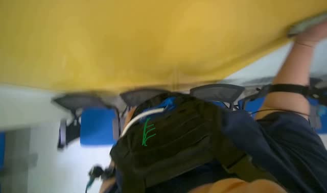 Wiping yellow wall: egocentric robotics sample