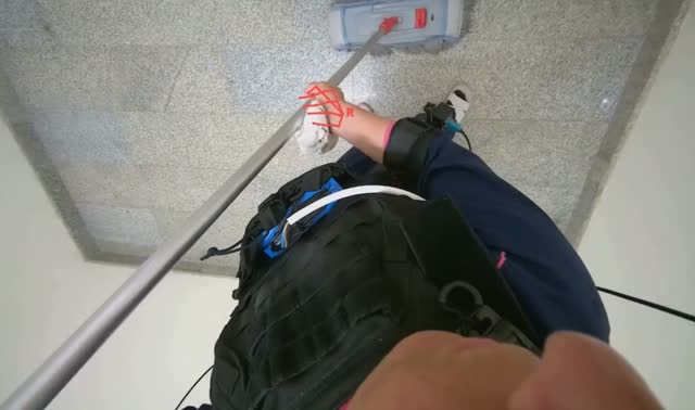 Mopping staircase area: egocentric robotics sample