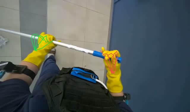 Mopping floor: egocentric robotics sample