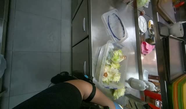 Preparing salad in bowl: egocentric robotics sample