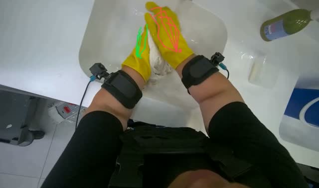 Washing cleaning cloths in sink: egocentric robotics sample