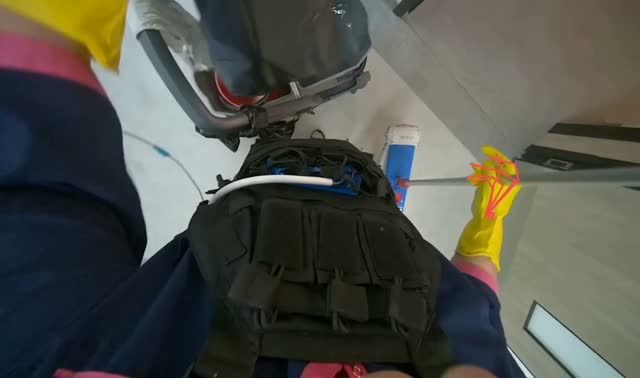 Gathering cleaning tools from cart: egocentric robotics sample
