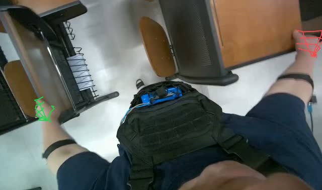 Folding down desk surfaces: egocentric robotics sample