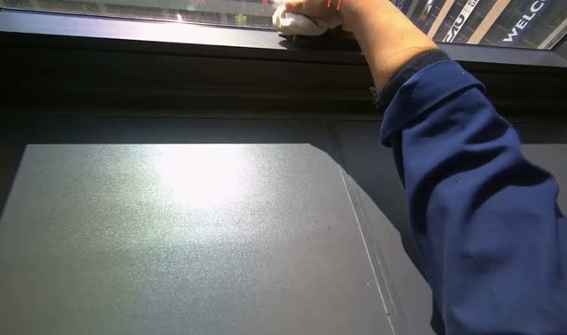 Wiping window area: egocentric robotics sample
