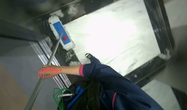 Mopping elevator floor: egocentric robotics sample