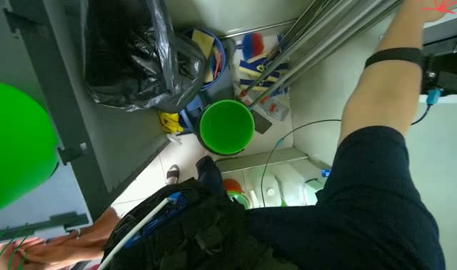 Attaching cloth to mop handle: egocentric robotics sample