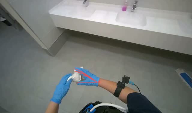 Wiping bathroom mirrors: egocentric robotics sample