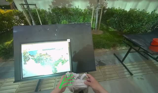 Wiping table surface: egocentric robotics sample