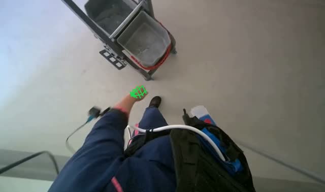 Washing cleaning cloth in bucket: egocentric robotics sample
