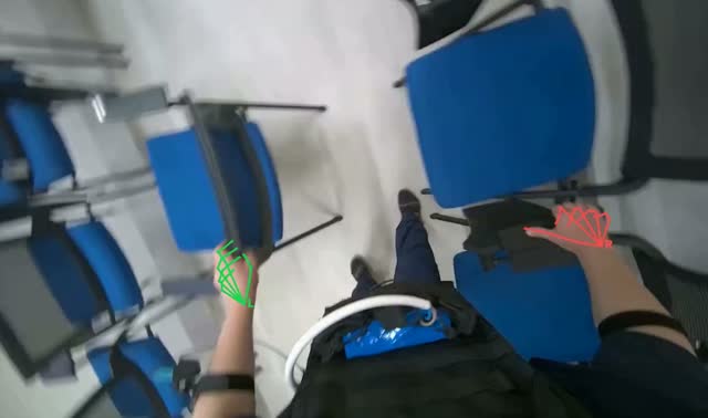 Folding office chairs: egocentric robotics sample