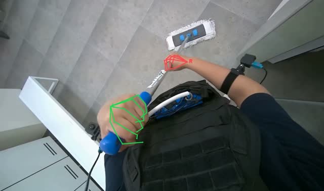 Mopping floor: egocentric robotics sample