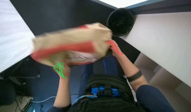 Collecting trash from bin: egocentric robotics sample