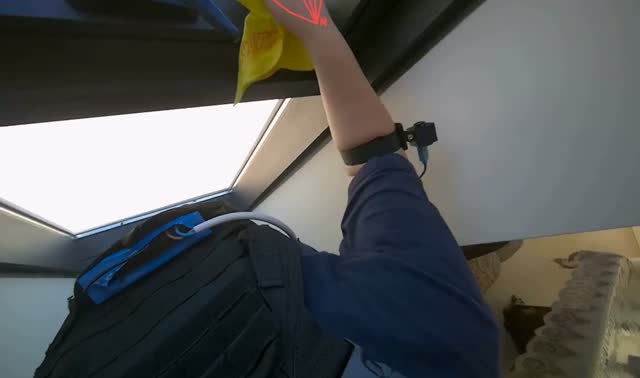 Wiping various surfaces with cloth: egocentric robotics sample