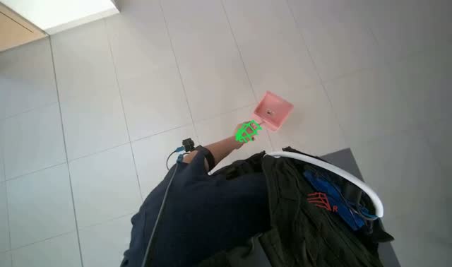 Sweeping floor with broom and dustpan: egocentric robotics sample