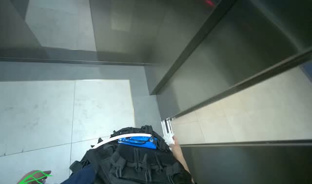 Wiping elevator interior: egocentric robotics sample