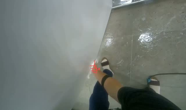 Wiping shower partition walls: egocentric robotics sample
