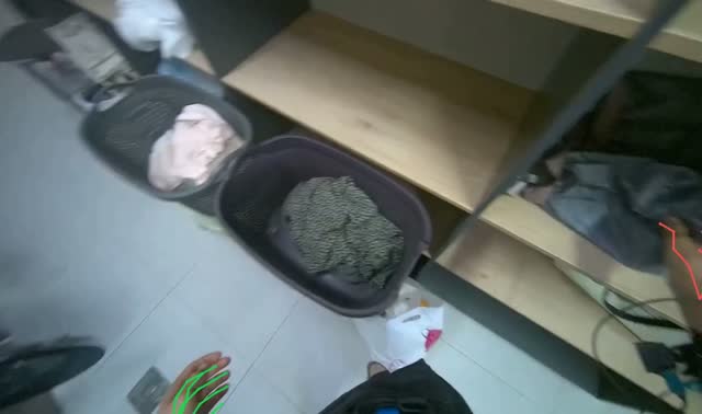 Loading laundry and starting washing machine: egocentric robotics sample