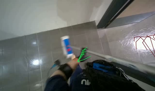 Mopping tiled floor: egocentric robotics sample