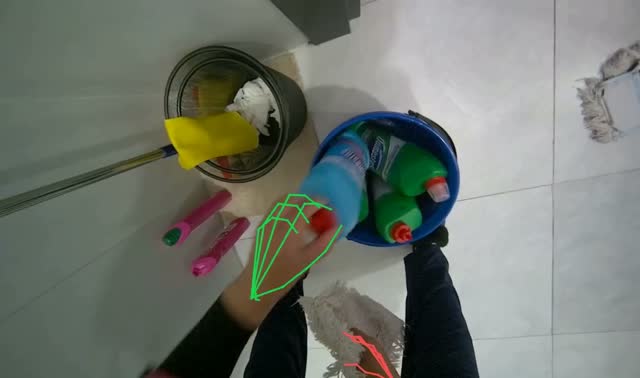 Organizing cleaning supplies: egocentric robotics sample