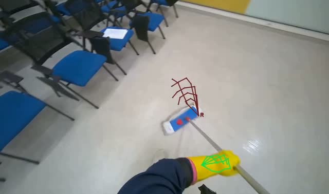 Mopping floor around chairs: egocentric robotics sample