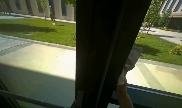 Wiping window frame and glass: egocentric robotics sample